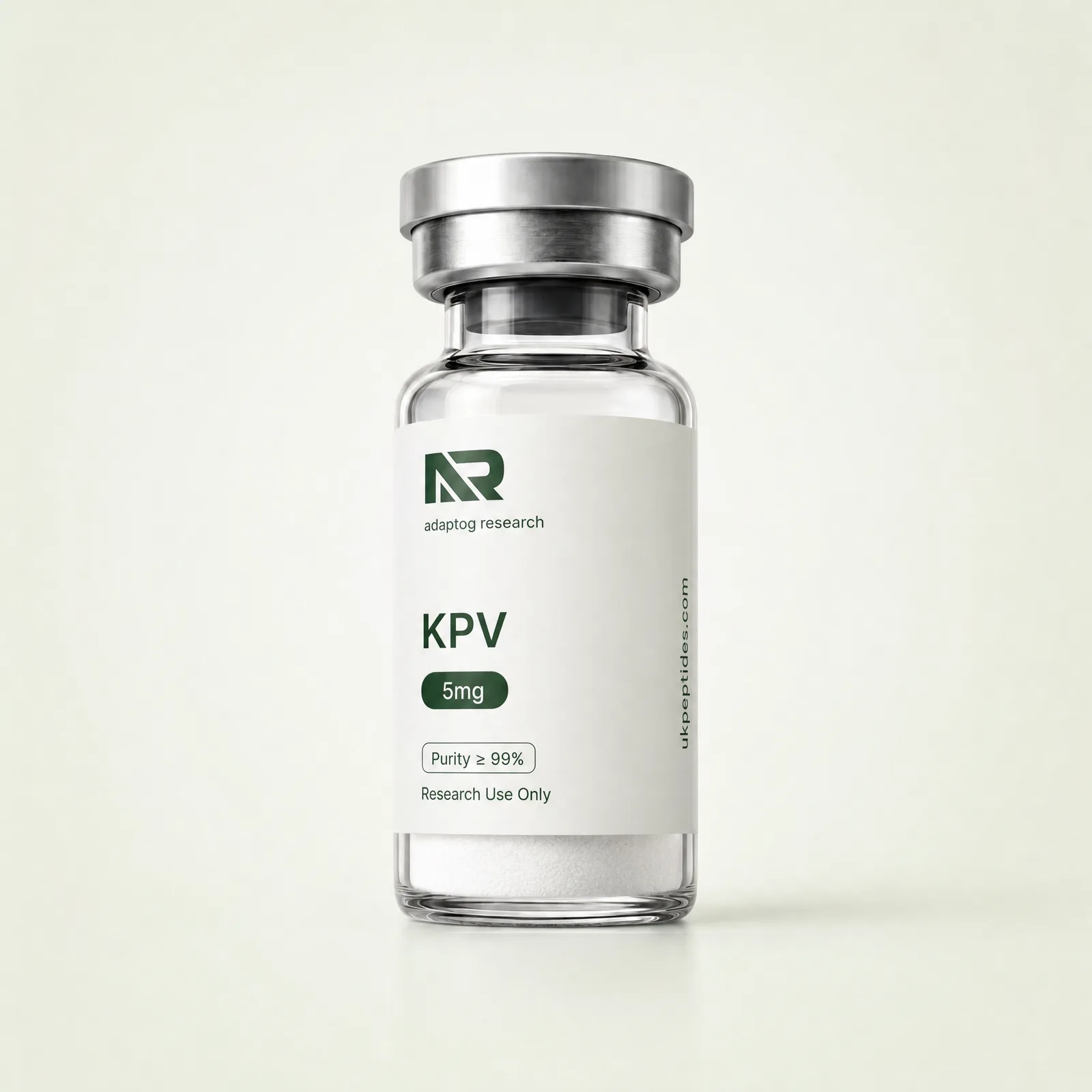 KPV research peptide vial — 99.0% HPLC purity, lyophilised