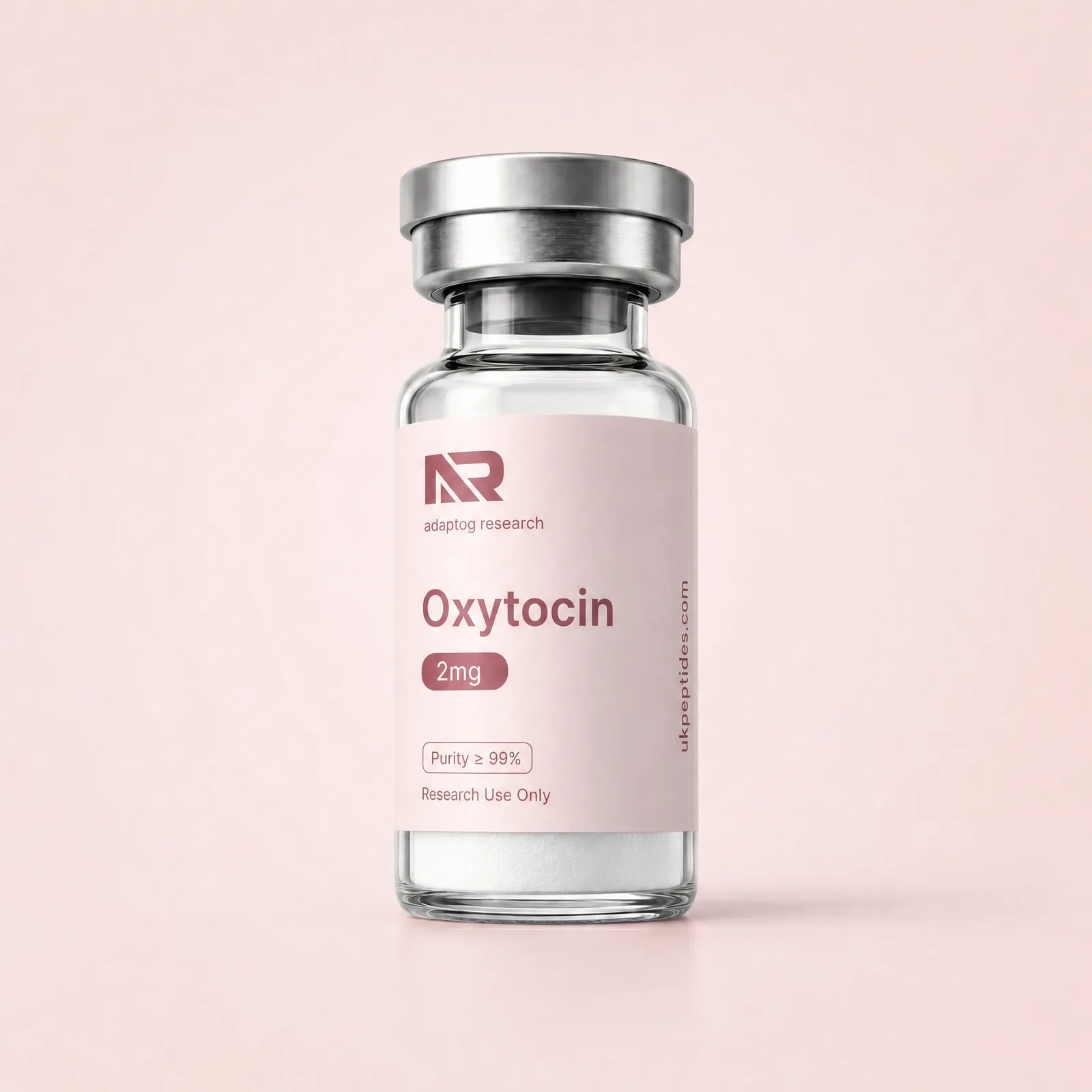 Oxytocin research peptide vial — 99.0% HPLC purity, lyophilised