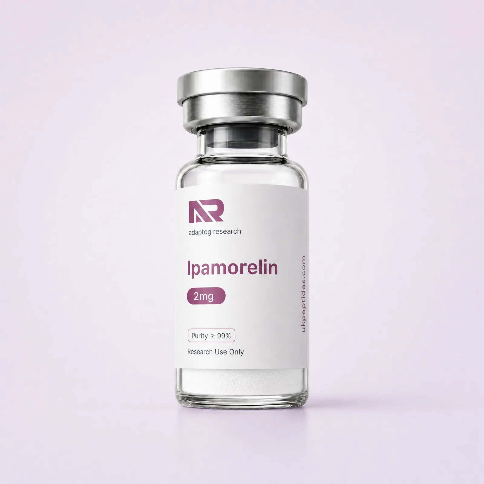 Ipamorelin research peptide vial — 99.4% HPLC-verified purity